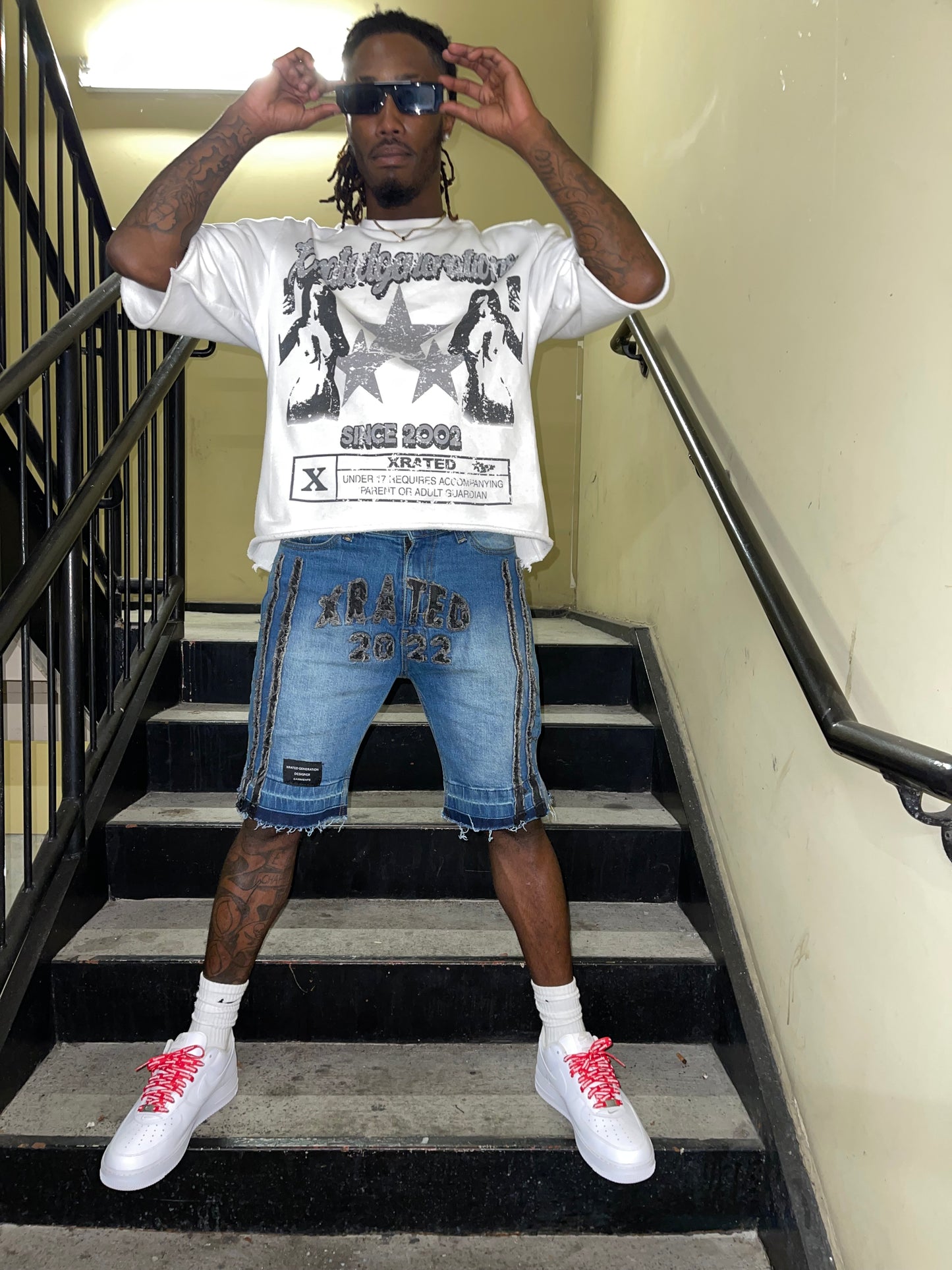 Xrated 2022 Distressed Jorts