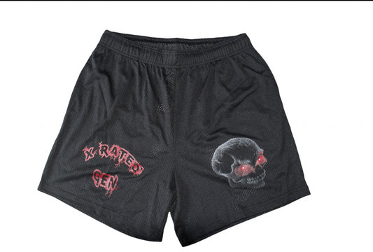 Skull Mesh Shorts